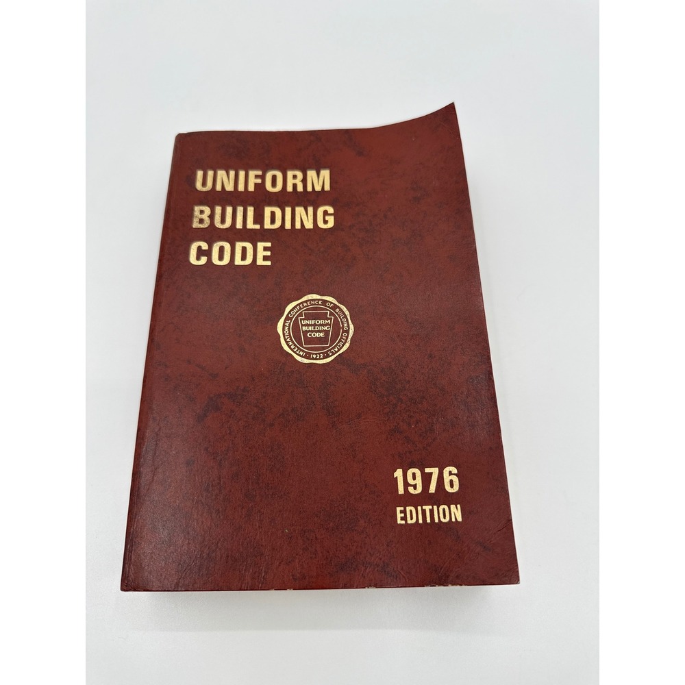 Uniform Building Code 1976 Edition ICBO Vintage Construction Manual 1st Print